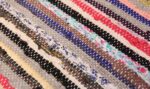 Weave detail Vintage Swedish rag runner rug 46659 by Nazmiyal