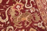 Animal Room size Antique Indian agra rug 50250 by Nazmiyal