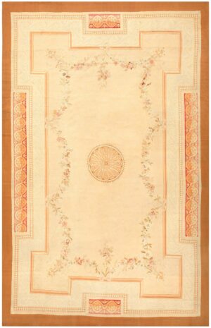 Antique French Aubusson Rug 50295