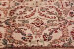 Antique Indian Agra Rug 50220 Green Flowers Nazmiyal