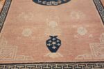 Antique Khotan Rug From East Turkestan 50305 Navy Vase Nazmiyal