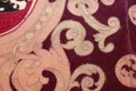 antique spanish tapestry with medallion 50249 shiny Nazmiyal