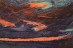 Background vintage Scandinavian Was at sea designed by Brita Molin carpet 48514 from Nazmiyal antique rugs collection