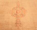 Center Antique Oushak room sized Turkish rug 50299 by Nazmiyal