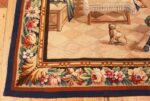 Corner Antique French tapestry rug 50270 by Nazmiyal
