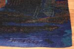 Corner vintage Scandinavian Was at sea designed by Brita Molin carpet 48514 from Nazmiyal antique rugs collection