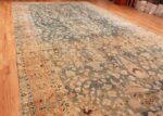 Full Brown and light Blue Antique Persian Khorassan oversized rug 48382 by Nazmiyal