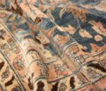 Pill Brown and light Blue Antique Persian Khorassan oversized rug 48382 by Nazmiyal