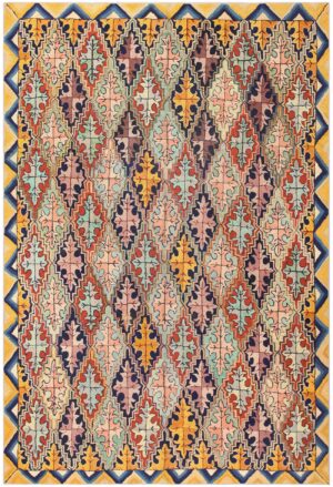 Room Sized Antique Hooked American Rug 50304