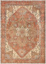 Room Sized Antique Persian Serapi Carpet 50016 Nazmiyal