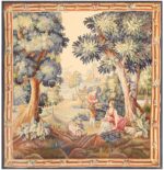 Silk and Wool Antique French Romantic Tapestry #50279 from Nazmiyal Antique Rugs in NYC