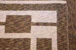 vintage double sided swedish kilim 48501 green weave Nazmiyal