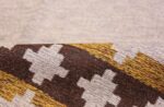Vintage Double Sided Swedish Kilim 48503 Silver Pile Nazmiyal