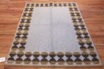 Vintage Double Sided Swedish Kilim 48503 Silver Whole Design Nazmiyal