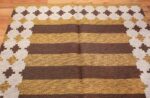 Vintage Double Sided Swedish Kilim 48503 Top Design Yellow Side Nazmiyal