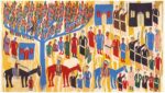 Vintage Judaic Purim Scene Tapestry Rug 48551 from Nazmiyal Antique Rugs in NYC