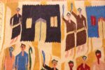 vintage judaic purim scene tapestry 48551 men Nazmiyal