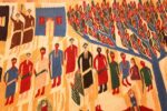 vintage judaic purim scene tapestry 48551 people Nazmiyal
