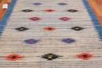 Vintage Mid Century Swedish Kilim 48472 Geometric Field Nazmiyal