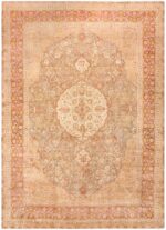 Vintage Room Sized Persian Tabriz Carpet 50259 Nazmiyal