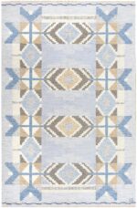 Vintage Scandinavian Kilim by Ingegerd Silow 48541 Nazmiyal