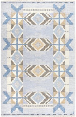 Vintage Scandinavian Kilim by Ingegerd Silow 48541 Nazmiyal