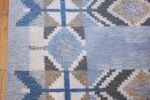 Vintage Scandinavian Kilim by Ingegerd Silow 48541 Geometric Border Nazmiyal