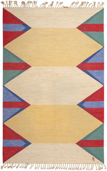 Vintage Swedish Kilim Vintage Swedish Kilim 46101 Nazmiyal