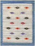 Small Tribal Vintage Mid Century Modern Swedish Kilim Rug #48472 by Nazmiyal Antique Rugs