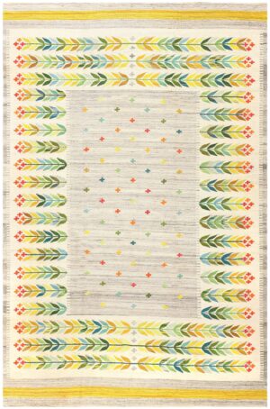 Vintage Swedish Kilim 48557 Nazmiyal Antique Rugs