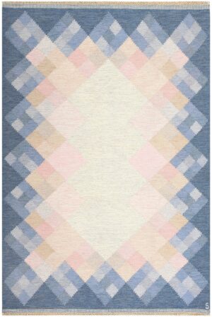 Vintage Swedish Kilim by Britta Swefors 48507 Nazmiyal