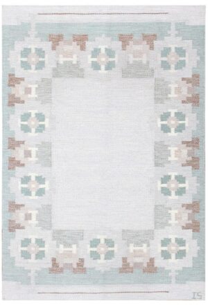 Vintage Swedish Kilim by Ingegerd Silow 48499 Nazmiyal