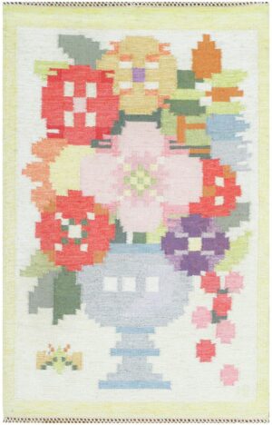Vintage Swedish Kilim by Ingegerd Silow 48508 Nazmiyal