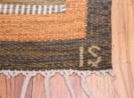 Vintage Swedish Kilim by Ingegerd Silow 48511 Signature Initials Nazmiyal