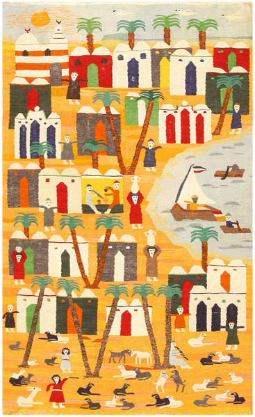 Vintage Swedish Folk Art Tapestry Vintage Swedish Folk Art Tapestry 48251 Nazmiyal