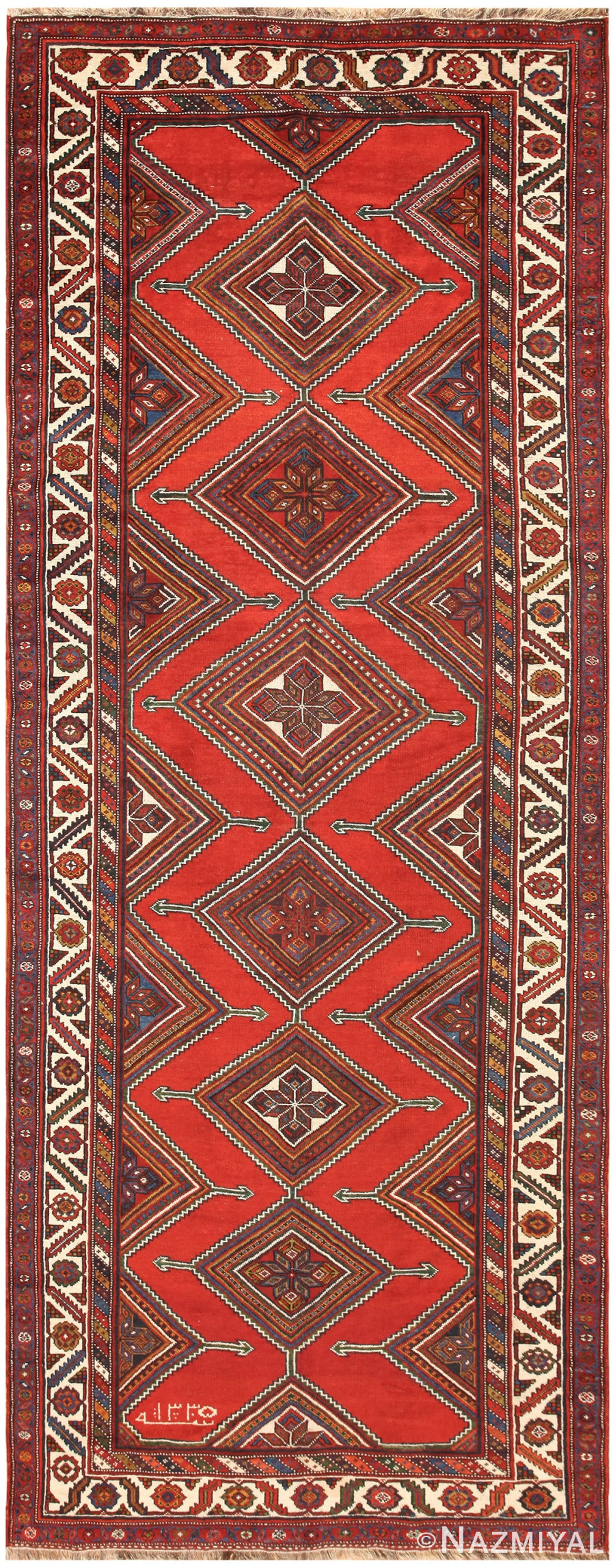 Antique Persian Ghashgai Runner 50301