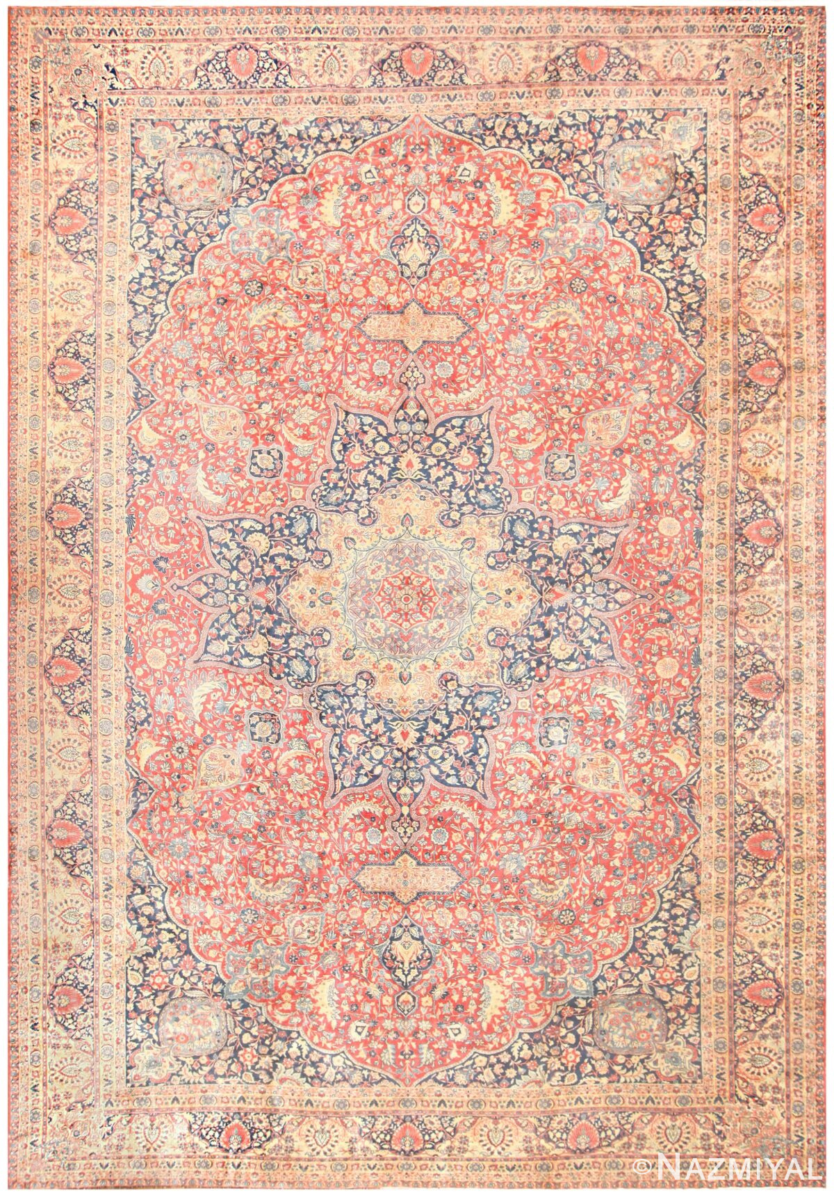 Antique Persian Tabriz Carpet 50313 Nazmiyal