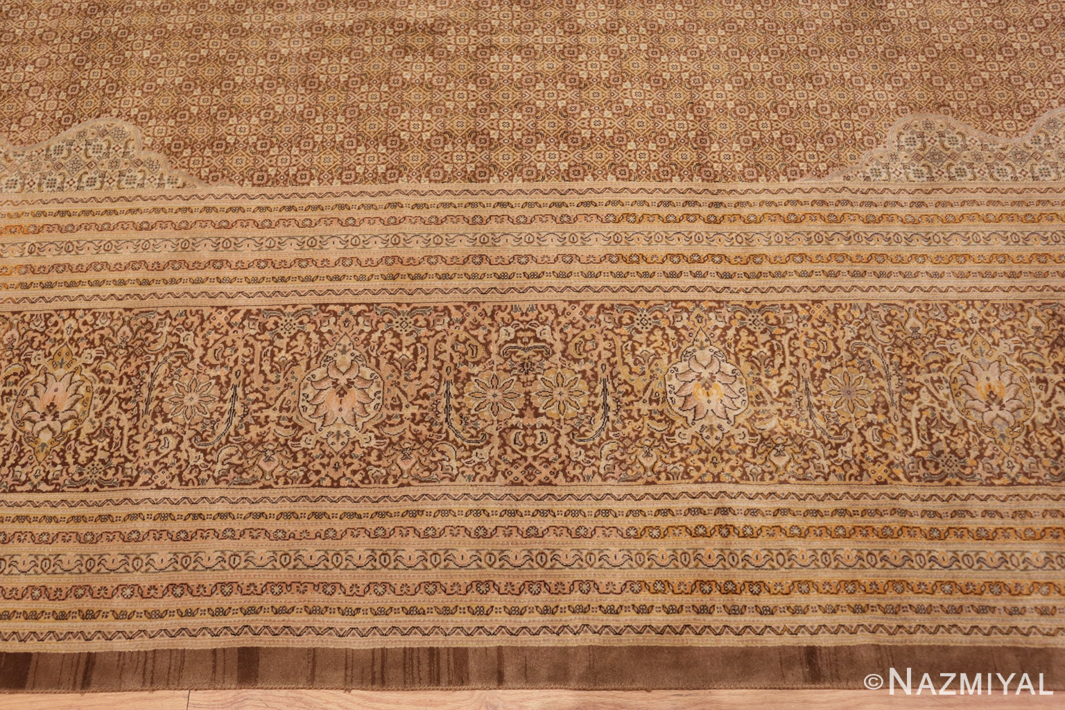 Border Large Oversize Persian Tabriz rug 50317 by Nazmiyal