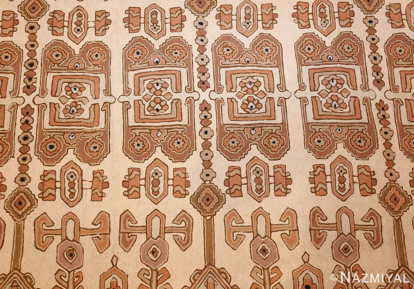 decorative large indian kilim vintage rug 50319 field Nazmiyal