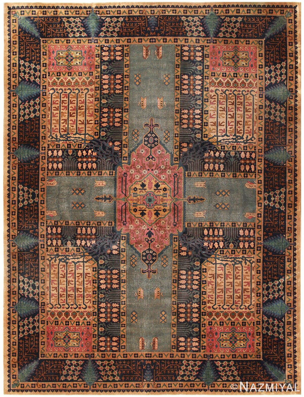 Room Sized Antique Indian Carpet 50223 Nazmiyal