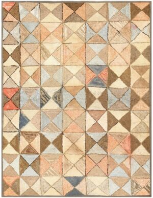 Antique American Hooked Rug 2553 Detail/Large View