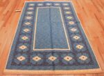 double sided blue vintage swedish kilim 48561 blue whole Nazmiyal