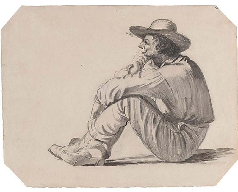 George Caleb Bingham Study for Portrait of a Boatman, George Caleb Bingham. | Nazmiyal