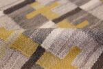 Vintage Scandinavian Swedish Kilim 48560 Geometric Pile Nazmiyal