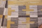 Vintage Scandinavian Swedish Kilim 48560 Knots Woven Nazmiyal