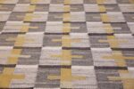 Vintage Scandinavian Swedish Kilim 48560 Square Field Nazmiyal
