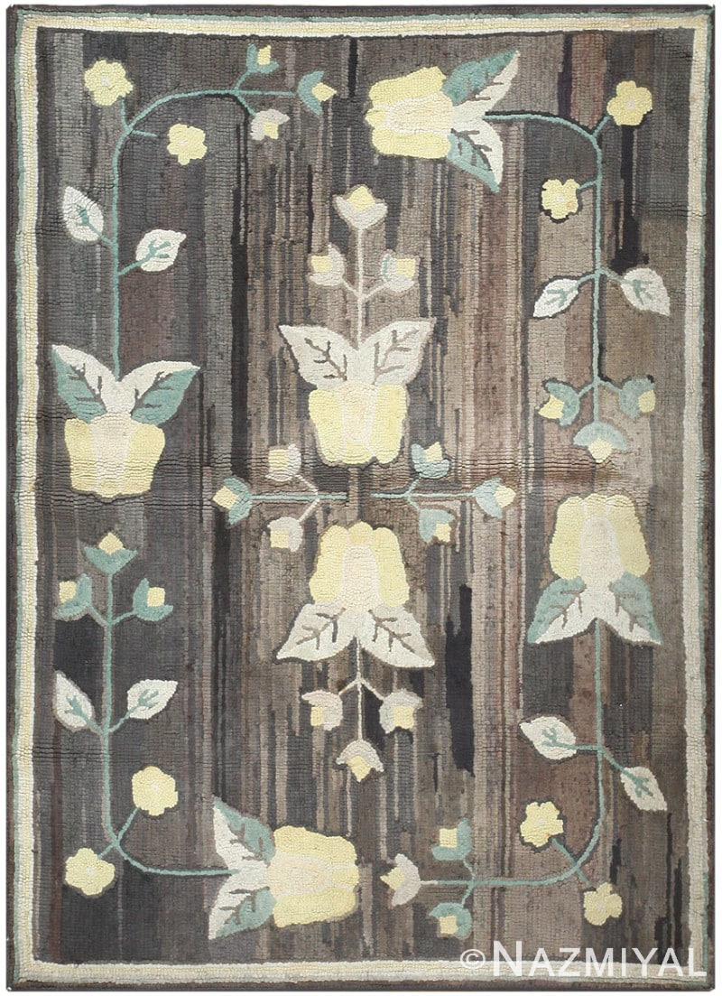 Antique American Hooked Rug 2717 Detail/Large View