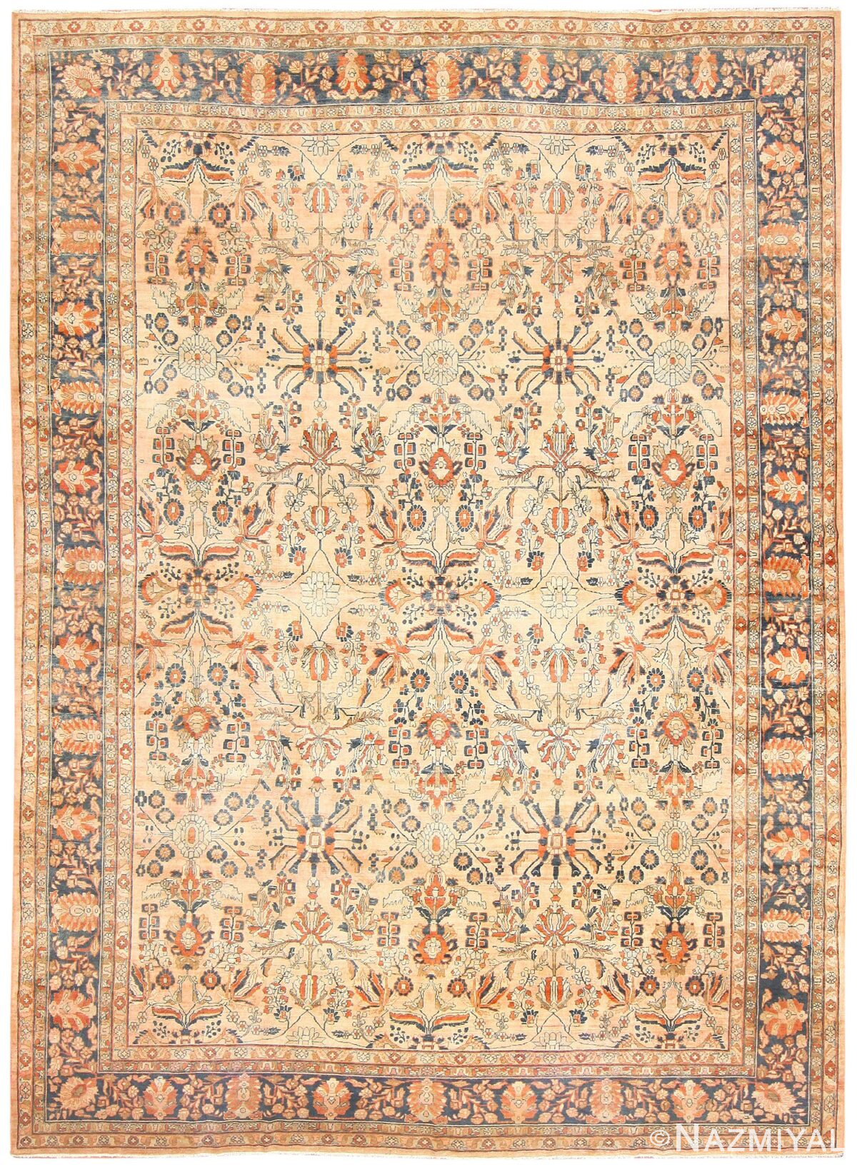 Large Antique Persian Lilihan Carpet #50191 by Nazmiyal Antique Rugs