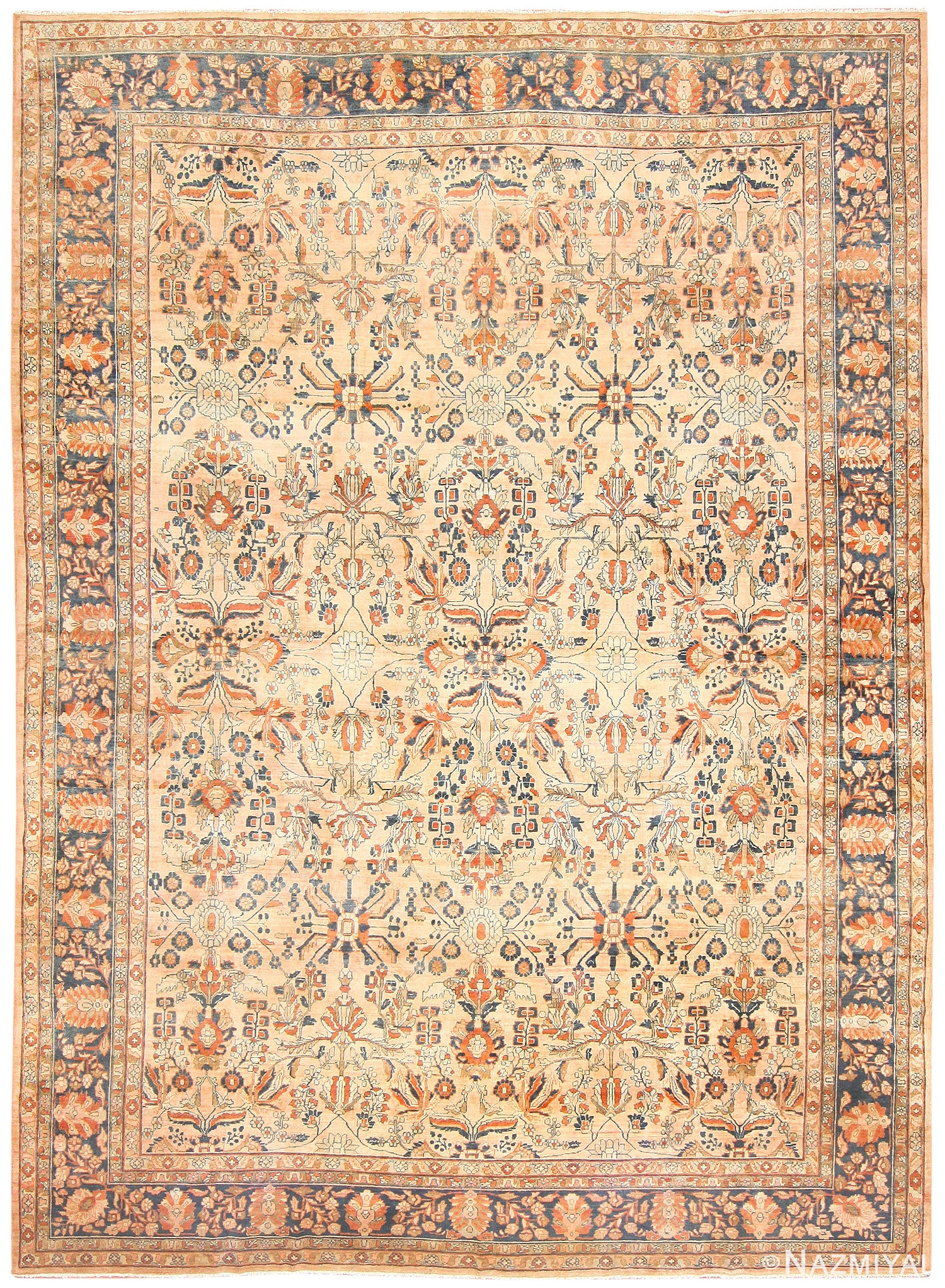 Large Antique Persian Lilihan Carpet #50191 by Nazmiyal Antique Rugs
