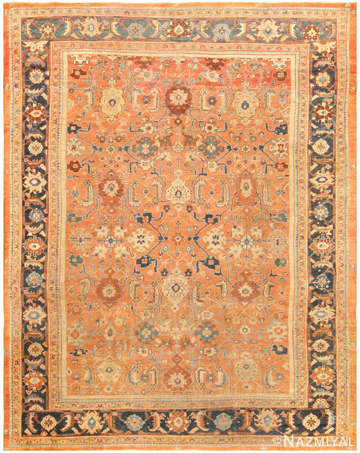 Antique Persian Sultanabad Rug 50004 Nazmiyal